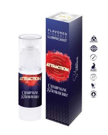 Edible lubricant with sparkling wine and strawberry flavor - Attraction19872oralove