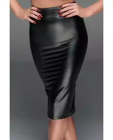 Jupe crayon wet look F152