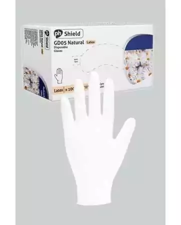 100 gants chirurgicaux en latex blanc