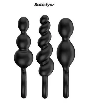 Set de 3 plugs noirs Booty Call - Satisfyer