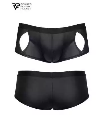 Shorty ouvert noir wetlook - Regnes