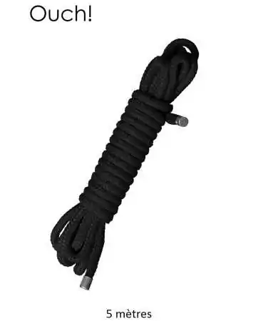 Corde de bondage Japonais 5m noire - Ouch