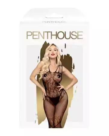 Combinaison ouverte Dirty Mind noire - Penthouse
