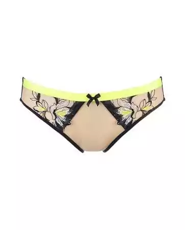 Beige and Fluorescent Panties V-10153 - Axami