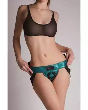 Curious metallic green harness - Strap On Me