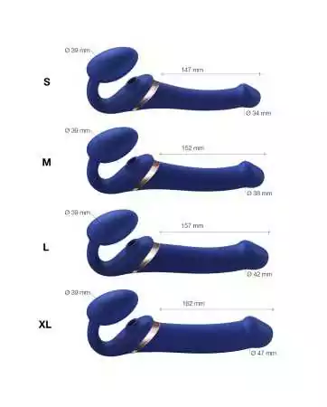 Strap-on-me Multi Orgasm bleu nuit L