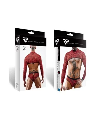 Crop top tulle zébré rouge et noir - Regnes