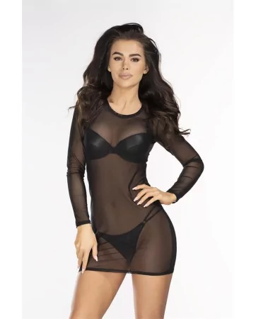 Robe tulle noir V-10639 - Axami