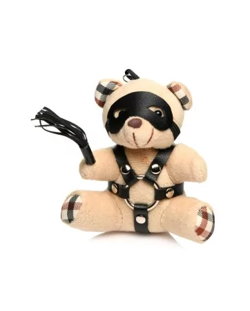 Porte-clés Teddy Bear BDSM avec martinet