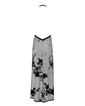 Robe longue dos nu Divinity F312 tulle floqué