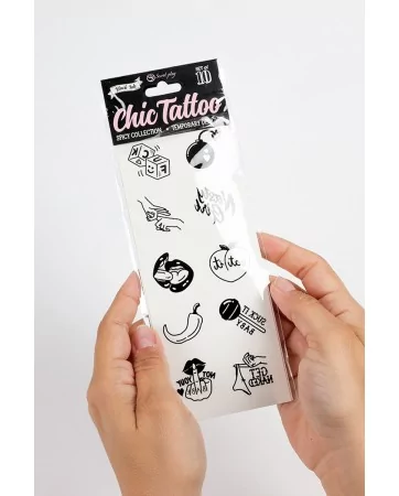10 tatouages temporaires Spicy Collection - Secret Play