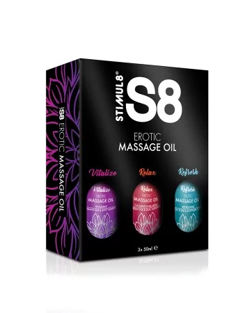 Coffret huiles de massage S8 3x50ml
