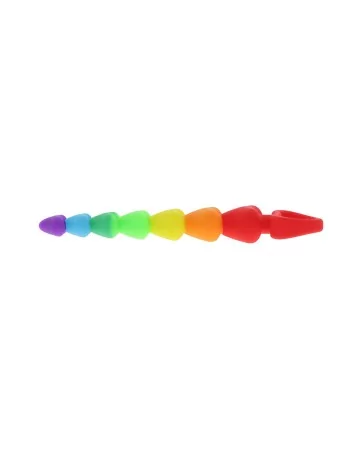 Stimulateur anal Rainbow Heart Beads - Toyjoy Stimulateur anal Rainbow Heart Beads - Toyjoy