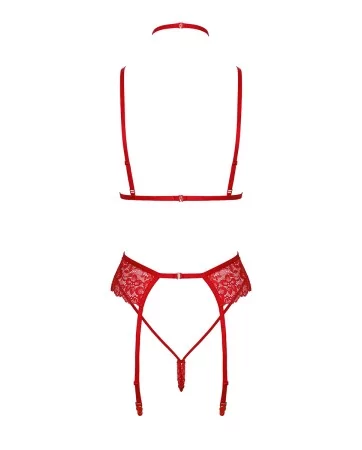 Ensemble 5 pièces Bondage Red Lace Kiss 243 - Kissable