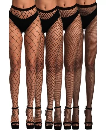 Pack 4 collants résille