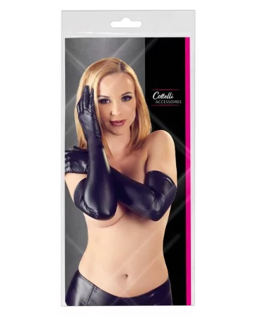 Longs gants noir mat - Cotelli Accessoires Longs gants noir mat - Cotelli Accessoires