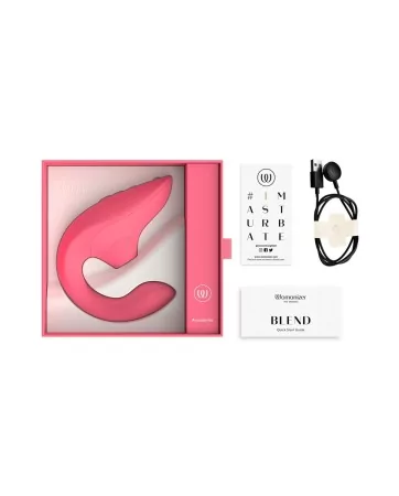 Double stimulateur Womanizer Blend rose éclatant Double stimulateur Womanizer Blend rose éclatant
