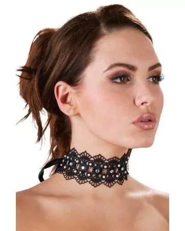 Collier brodé avec strass - Cotelli Accessoires