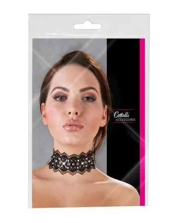 Collier brodé avec strass - Cotelli Accessoires