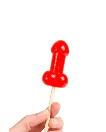 Cherry penis lollipop with spicy warming effect