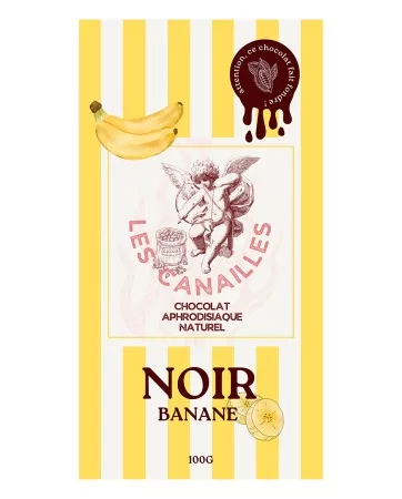 Dark chocolate banana - 100g bar - Les canailles