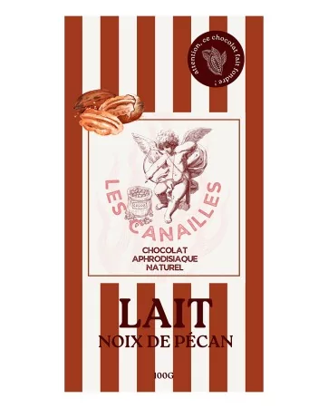 Chocolat au lait noix de pécan - Tablette 100g - Les canailles