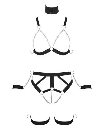 Ensemble harnais Strappy Bikini - Bad Kitty