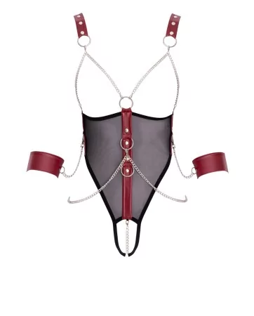 Body de bondage ouvert et seins nus - Cottelli Bondage