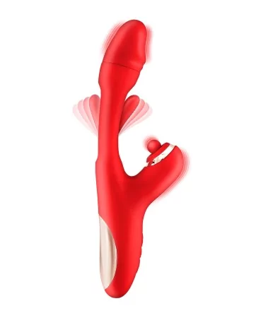 Joyfully 3 en 1 vibrador conejo rojo - Yoba