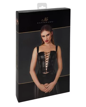 Top style corset Vixen F365 - Noir Handmade