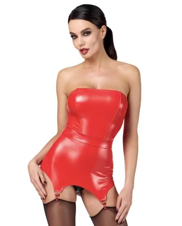 Corset à jarretelles Bombshell F368 - Noir Handmade