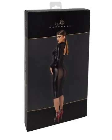 Robe fuseau Crystal F371 - Noir Handmade