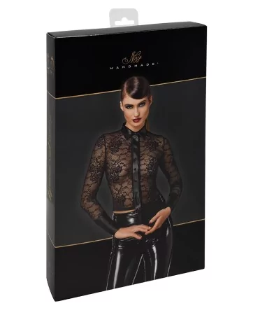 Chemise dentelle Noirelle F377 - Noir Handmade
