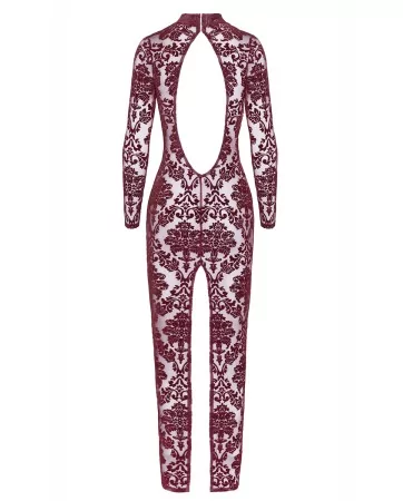 Robe fendue en tulle floqué Kink Royal F383 - Noir Handmade