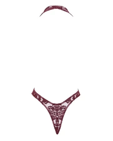 Body en tulle floqué Kink Royal F386 - Noir Handmade