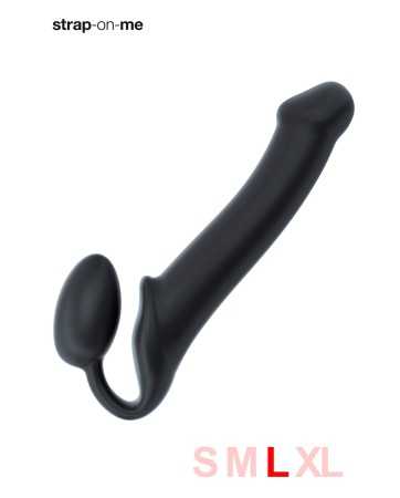 Strap-on black harness dildo L14270oralove