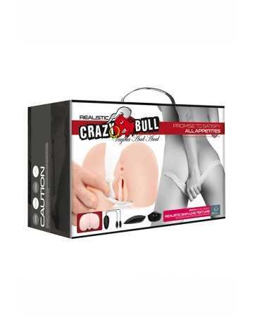 Masturbateur fessier réaliste vibrant - Crazy Bull16947oralove