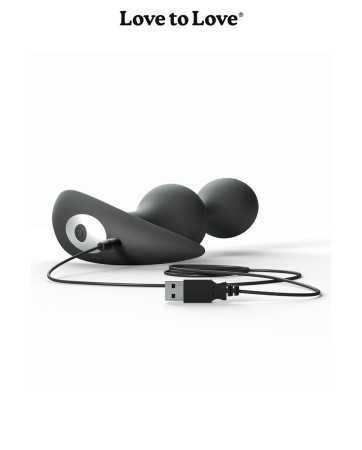 Plug anal vibrant Twinny Bud noir17982oralove