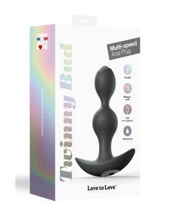 Plug anal vibrant Twinny Bud noir17982oralove