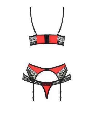 Ensemble à jarretelles Scarlet rouge - Passion18309oralove