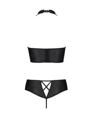 Bustier et string faux cuir Nancy - Passion18319oralove