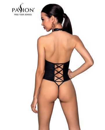 Body ouvert faux cuir Nancy - Passion18320oralove