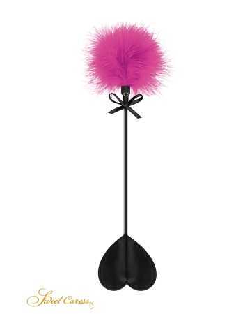 Tapette coeur avec pompon fuchsia - Sweet Caress18682oralove