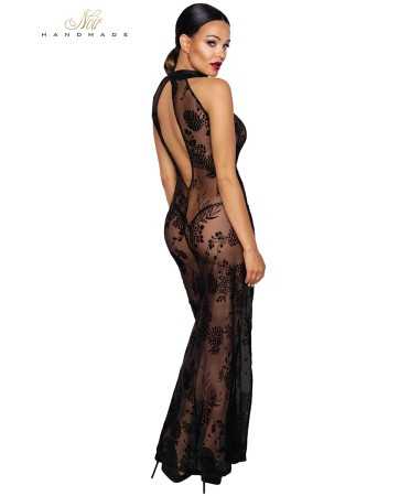 Robe longue en tulle floqué F23918776oralove