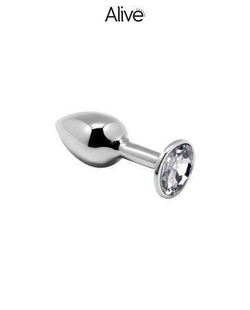 Plug métal bijou transparent M - Alive19154oralove