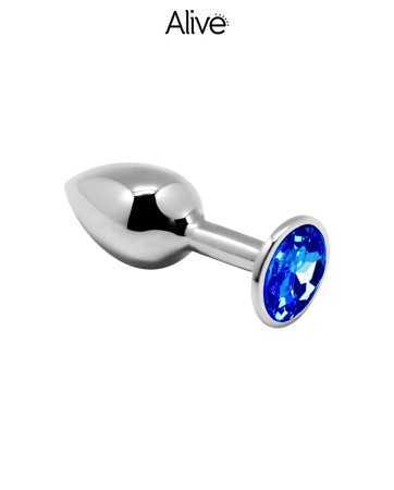 Plug métal bijou bleu L - Alive19164oralove