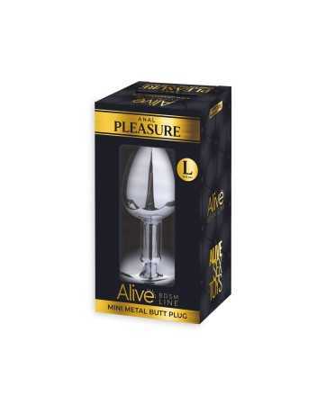 Plug métal bijou bleu L - Alive19164oralove