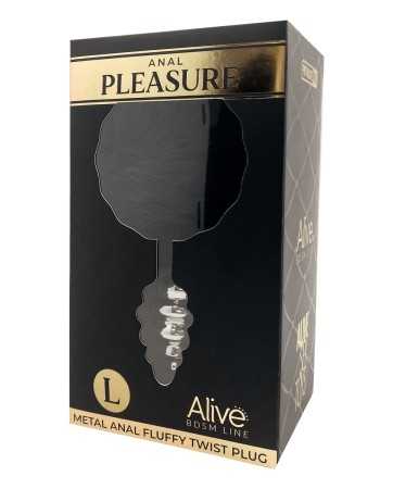 Plug métal Fluffy Twist L noir - Alive19435oralove