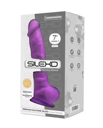 Gode double densité violet 17,5 cm - SilexD19691oralove