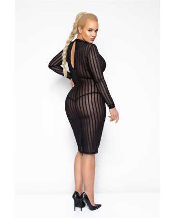 Robe transparente en tulle Queen Size F27019707oralove